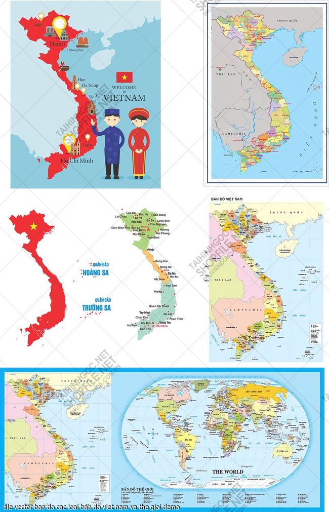 file vector ban do cac loai ban do viet nam va the gioi